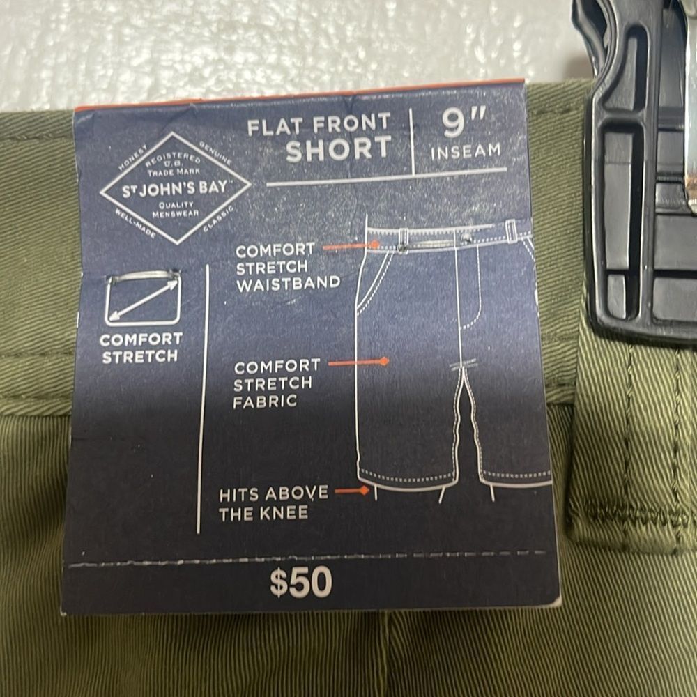 Green Cargo Shorts with Classic Design NWT st johns bay size 54 - Picture 4 of 6